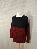 Pull noir et rouge BizzBee - Taille M - 38