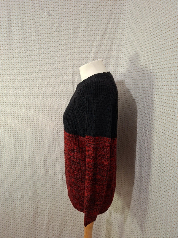 Pull noir et rouge BizzBee - Taille M - 38