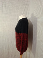 Pull noir et rouge BizzBee - Taille M - 38