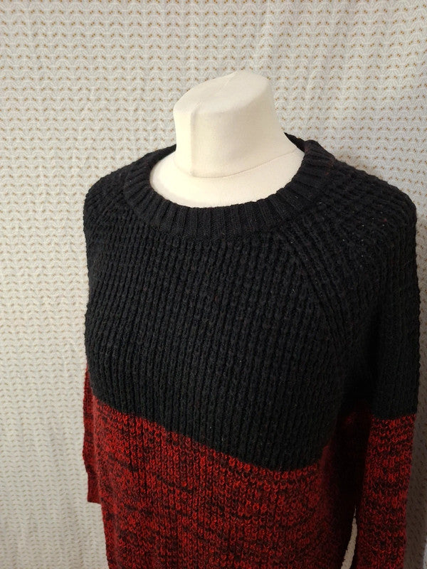 Pull noir et rouge BizzBee - Taille M - 38