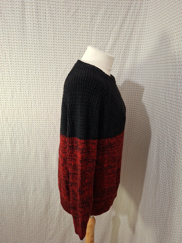 Pull noir et rouge BizzBee - Taille M - 38