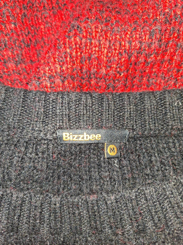 Pull noir et rouge BizzBee - Taille M - 38