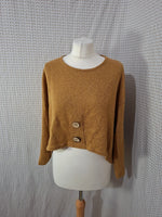 Top moutarde Mademoiselle-Élégance - Taille L - 40