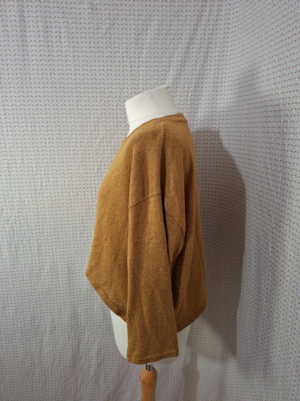 Top moutarde Mademoiselle-Élégance - Taille L - 40