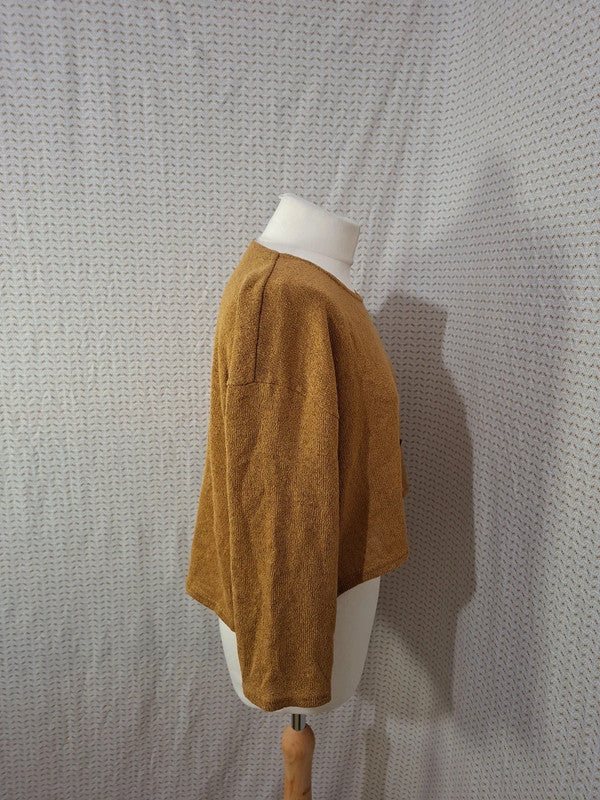 Top moutarde Mademoiselle-Élégance - Taille L - 40