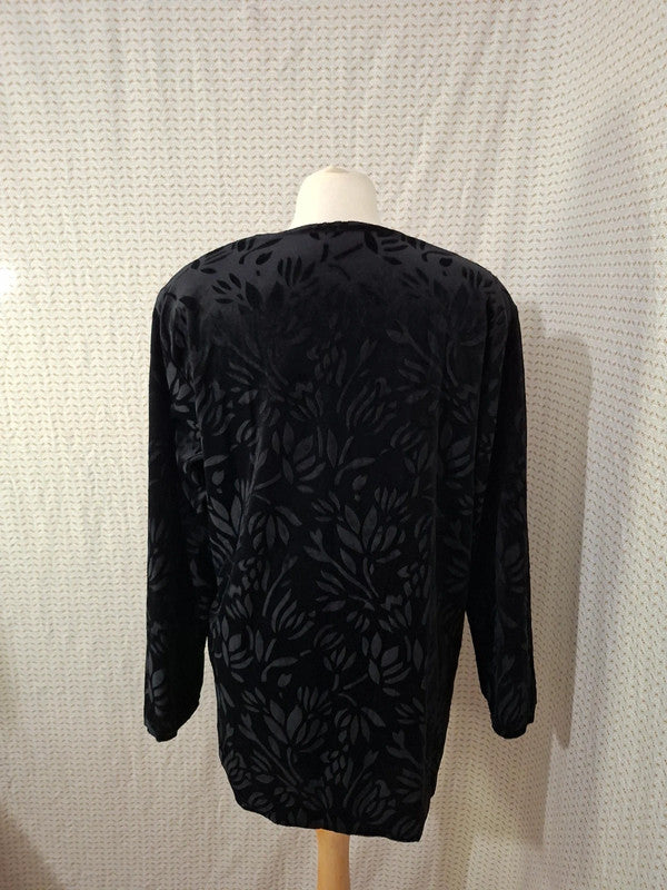 Pull noir brillant Mademoiselle-Élégance - Taille XL - 42