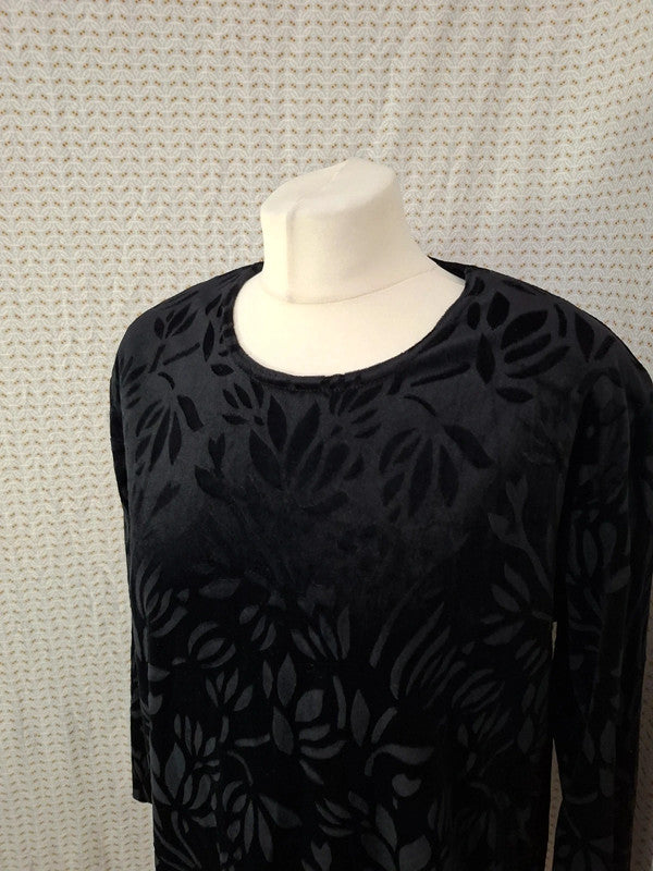 Pull noir brillant Mademoiselle-Élégance - Taille XL - 42