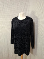 Pull noir brillant Mademoiselle-Élégance - Taille XL - 42