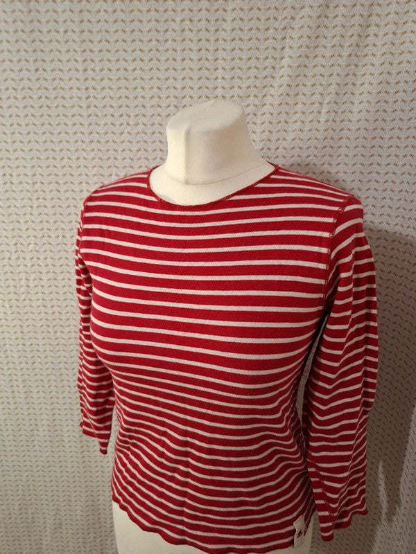 Pull rayé rouge Le Castelan - Taille XS - 34