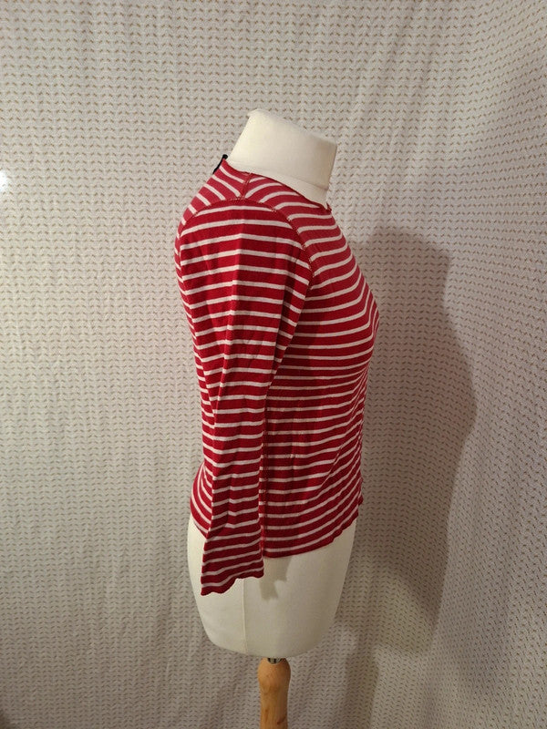 Pull rayé rouge Le Castelan - Taille XS - 34