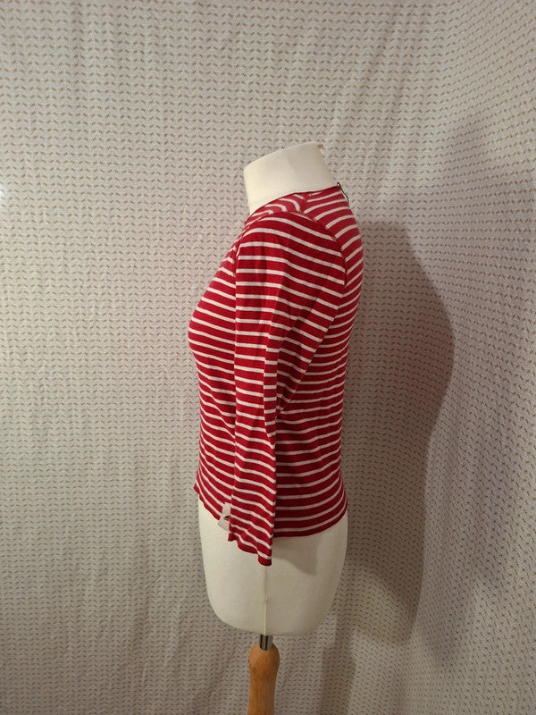 Pull rayé rouge Le Castelan - Taille XS - 34