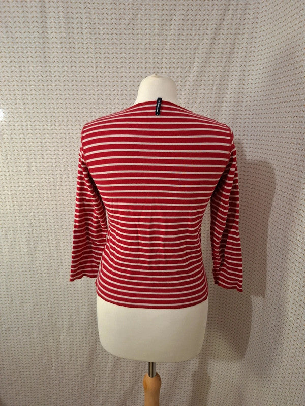 Pull rayé rouge Le Castelan - Taille XS - 34