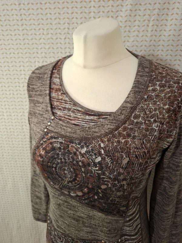 Blouse grise brillante Armand Thiery - Taille M - 38