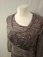 Blouse grise brillante Armand Thiery - Taille M - 38