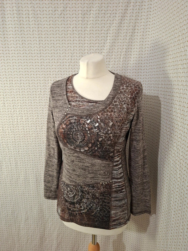 Blouse grise brillante Armand Thiery - Taille M - 38