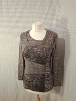 Blouse grise brillante Armand Thiery - Taille M - 38