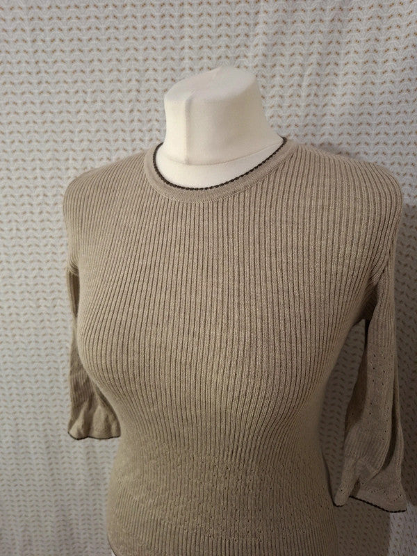 Pull beige C&A - Taille S - 36