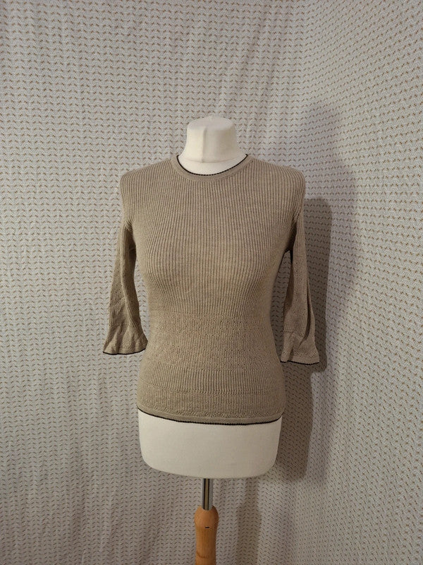 Pull beige C&A - Taille S - 36