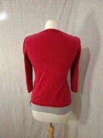 Blouse noir et rouge Armand Thiery - Taille M - 38