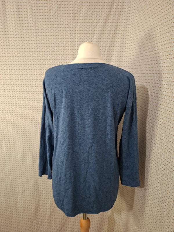 Pull bleu léger col V Charlio - Taille L - 40