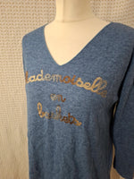 Pull bleu léger col V Charlio - Taille L - 40