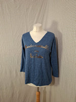 Pull bleu léger col V Charlio - Taille L - 40