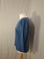 Pull bleu léger col V Charlio - Taille L - 40