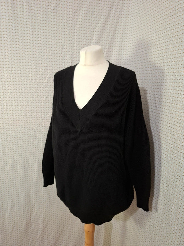 Pull noir over size MNG - Taille S - 36