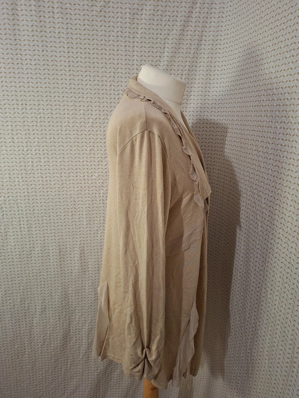 Cardigan beige Double Jeu - Taille XL - 42
