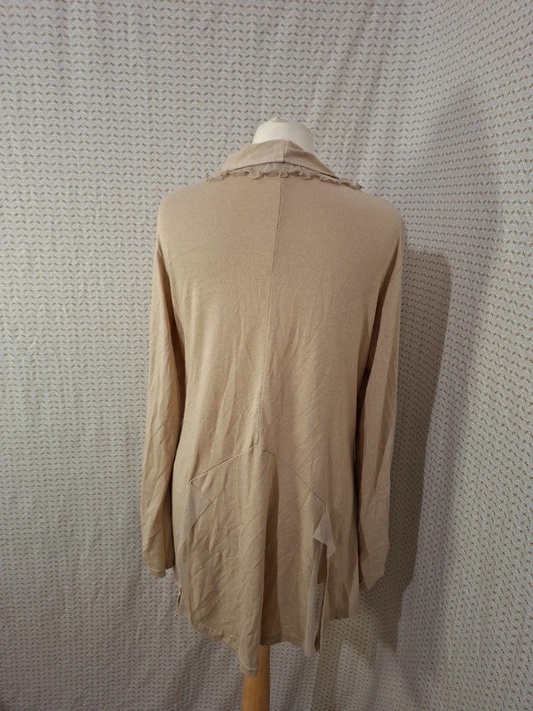 Cardigan beige Double Jeu - Taille XL - 42