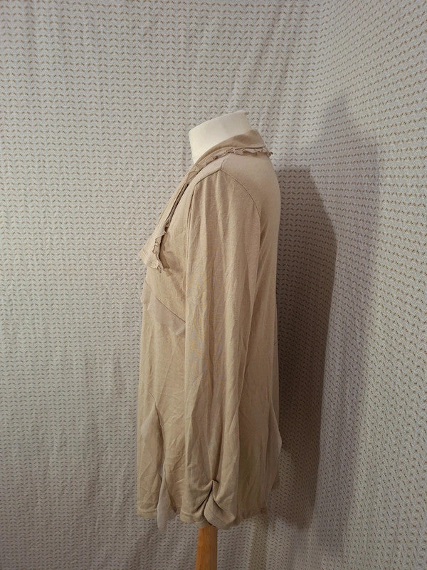 Cardigan beige Double Jeu - Taille XL - 42