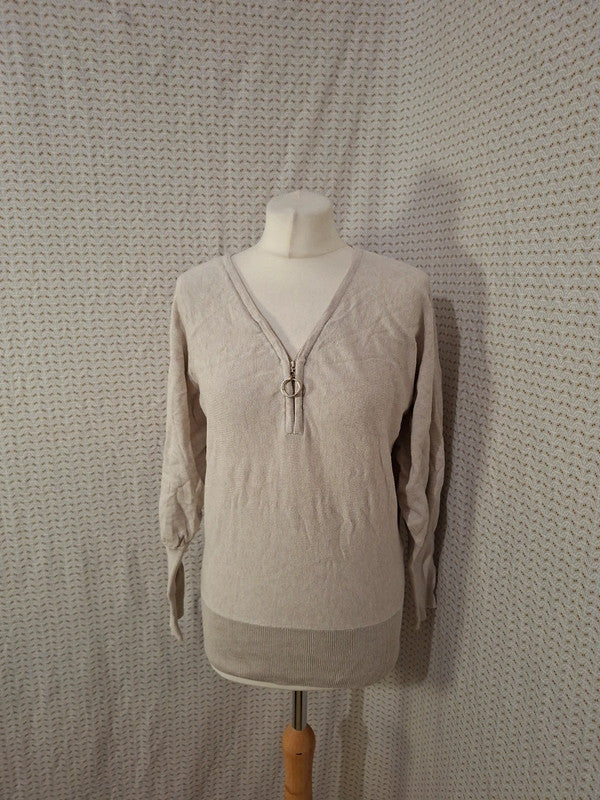 Pull beige Cache Cache - Taille L - 40