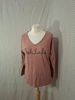 T-shirt rose manche longue Why Not - Taille L - 40