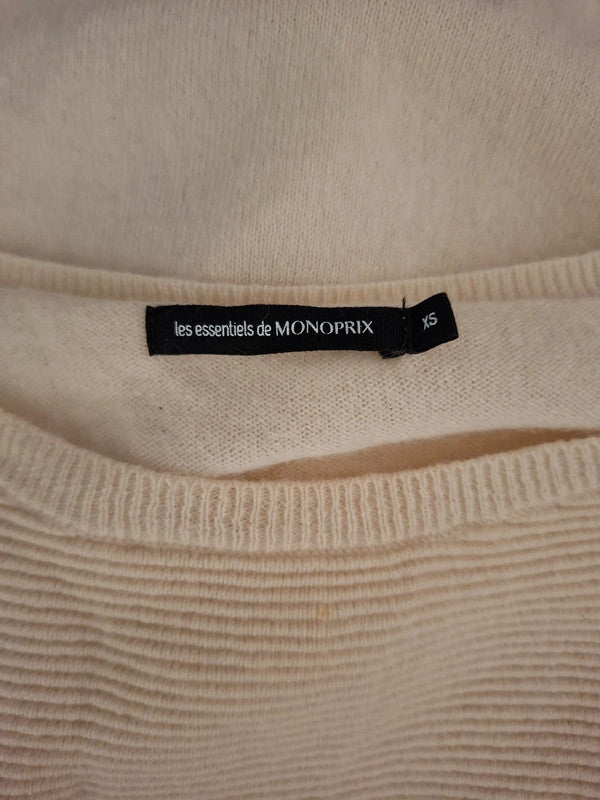 Pull crème Monoprix - Taille XS - 34