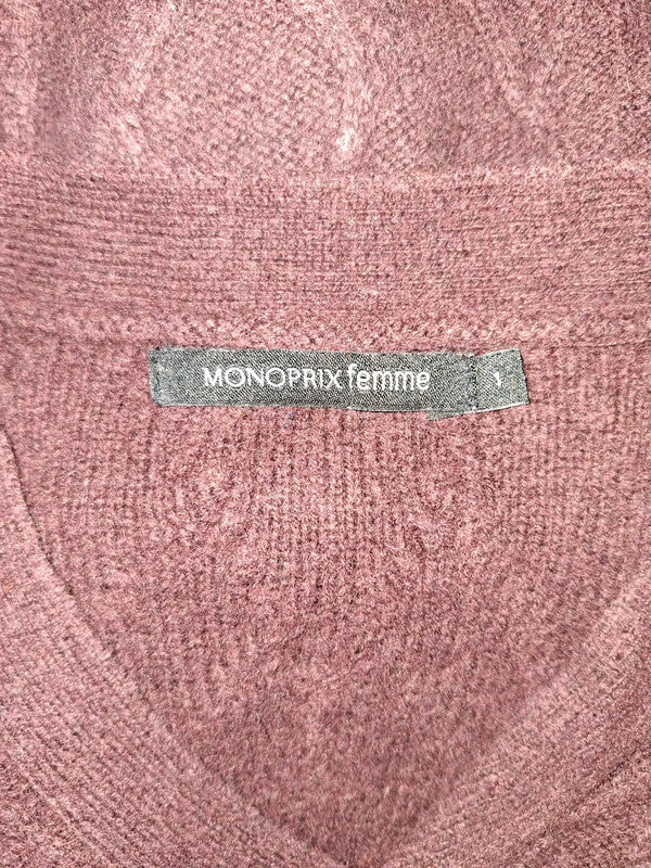 Gilet rouge bordeaux Monoprix - Taille M - 38