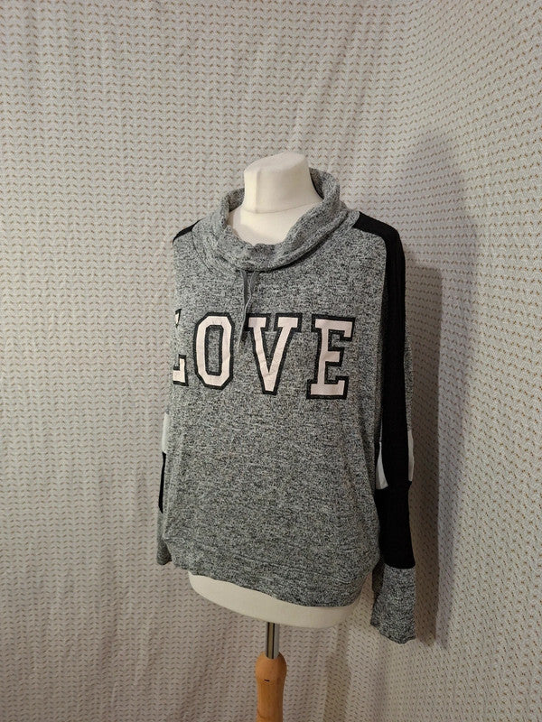 Pull gris Love Kiabi - Taille M - 38