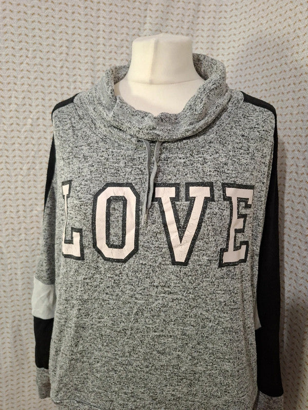 Pull gris Love Kiabi - Taille M - 38