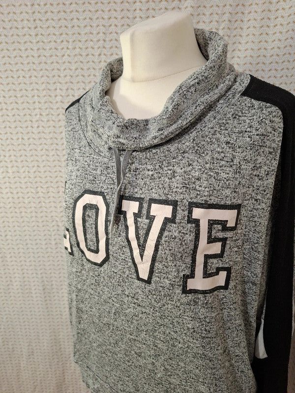 Pull gris Love Kiabi - Taille M - 38