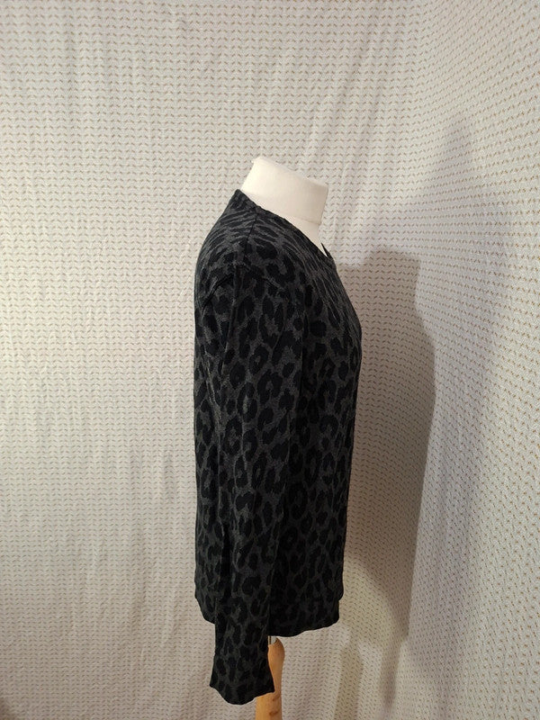 Pull noir léopard H&M - Taille M - 38