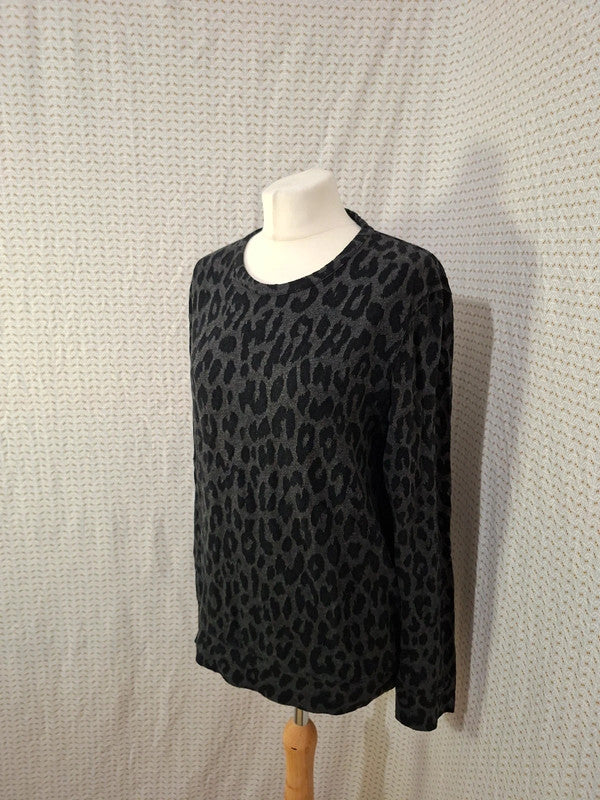 Pull noir léopard H&M - Taille M - 38