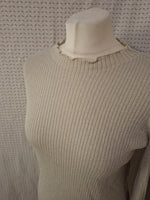 Pull brillant beige Uniqlo - Taille S - 36