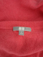 Pull col V rose Uniqlo - Taille S - 36