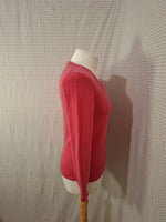 Pull col V rose Uniqlo - Taille S - 36