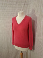 Pull col V rose Uniqlo - Taille S - 36