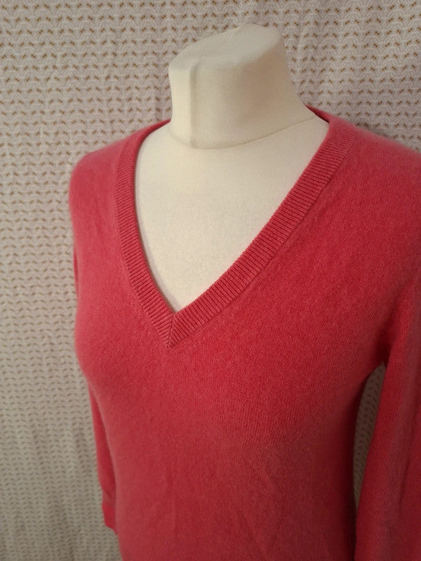 Pull col V rose Uniqlo - Taille S - 36
