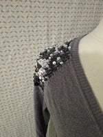 Pull col V gris O de Moi - Taille S - 36