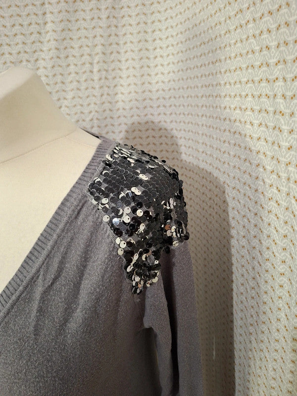 Pull col V gris O de Moi - Taille S - 36