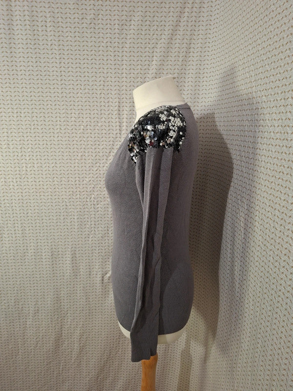 Pull col V gris O de Moi - Taille S - 36