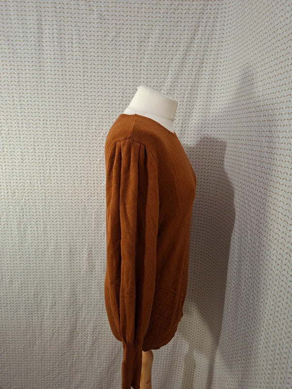 Pull marron Mademoiselle-Élégance - Taille M - 38