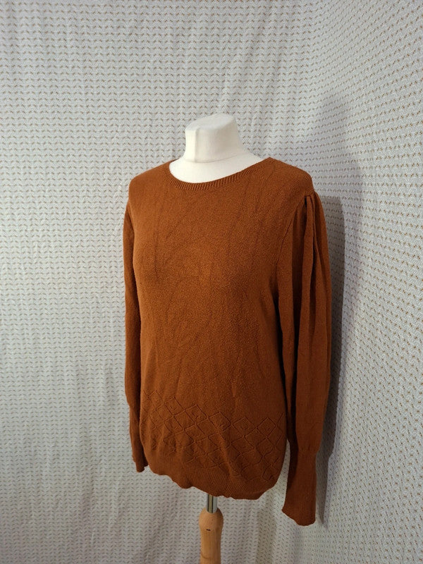 Pull marron Mademoiselle-Élégance - Taille M - 38